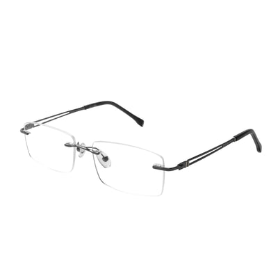 Alex Rectangle Rimless Glasses