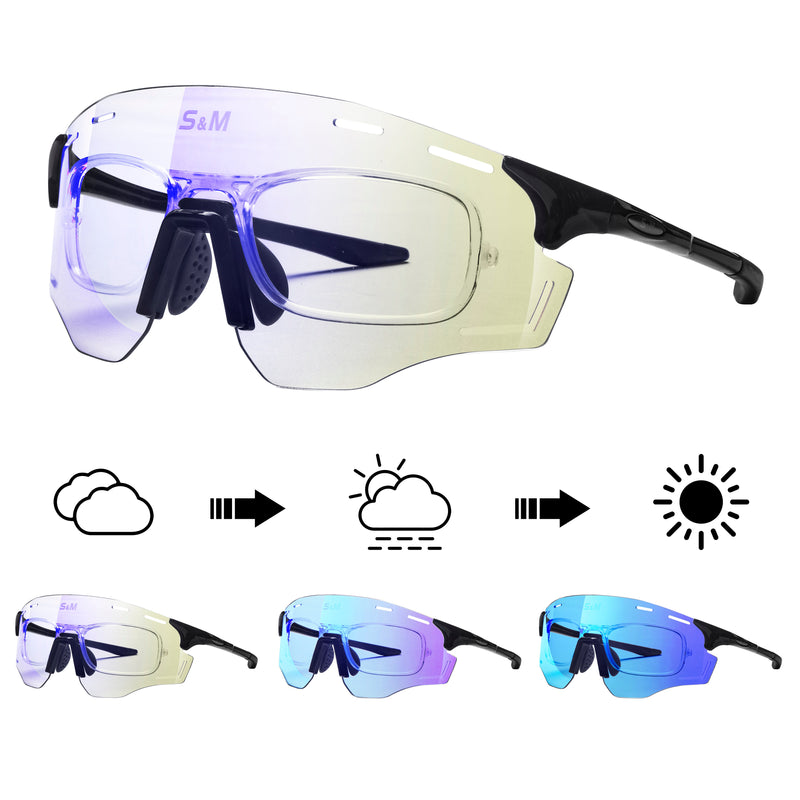 Rome Rectangle Acetate Prescription Cycling Sport Sunglasses Kit
