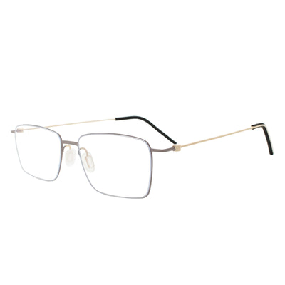 Fisher Rectangle Rimless Glasses