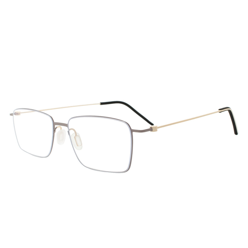 Fisher Rectangle Rimless Glasses
