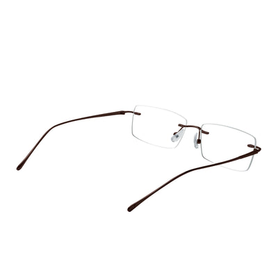 Everett Rectangle Metal Rimless Glasses