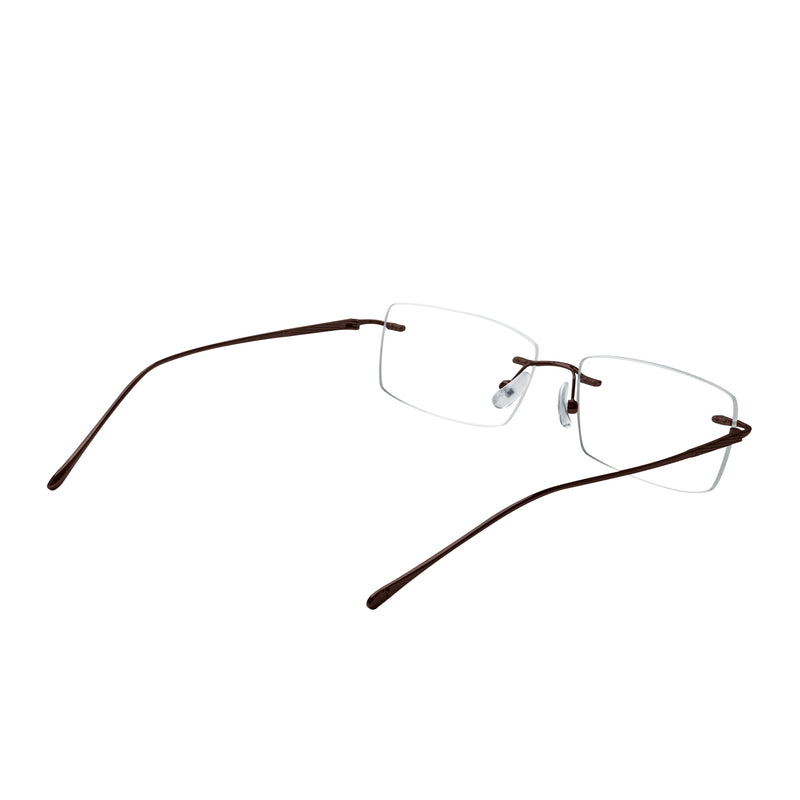 Everett Rectangle Metal Rimless Glasses