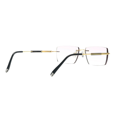 Murphy Rectangle Titanium Rimless Glasses