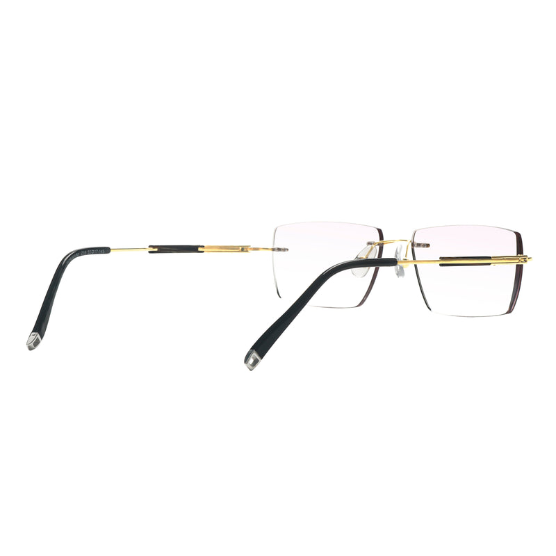 Murphy Rectangle Titanium Rimless Glasses