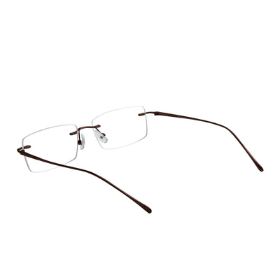 Everett Rectangle Metal Rimless Glasses