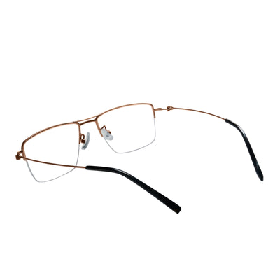 Bennett Rectangle Metal Half-rim Glasses