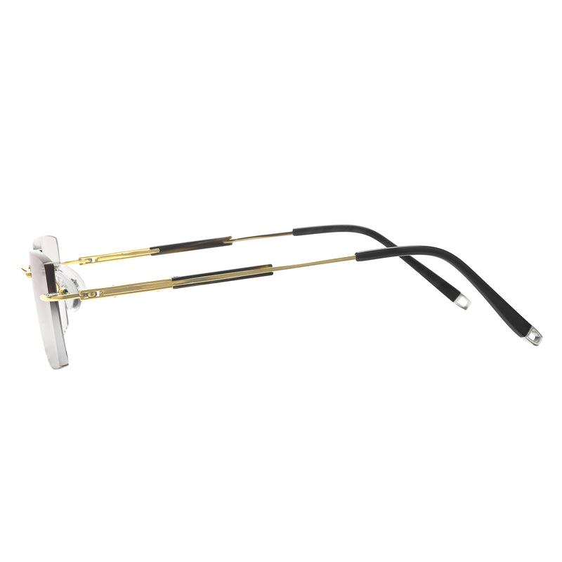 Murphy Rectangle Titanium Rimless Glasses