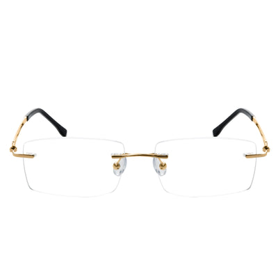 Alex Rectangle Rimless Glasses
