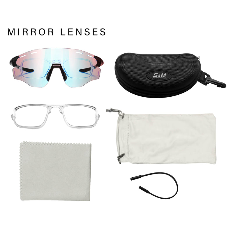 Rome Rectangle Acetate Prescription Cycling Sport Sunglasses Kit