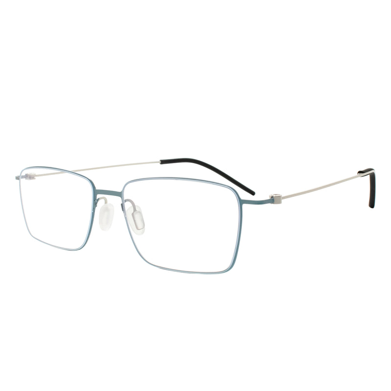 Fisher Rectangle Rimless Glasses