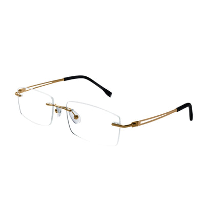 Alex Rectangle Rimless Glasses