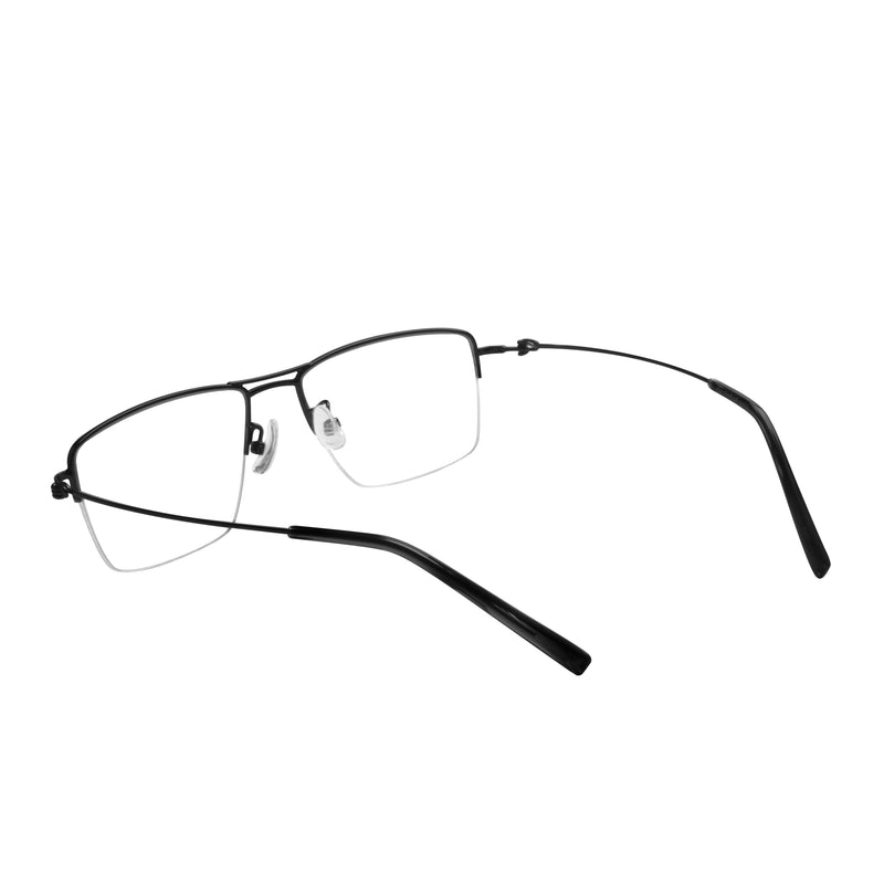 Bennett Rectangle Metal Half-rim Glasses