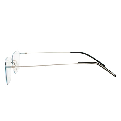 Fisher Rectangle Rimless Glasses