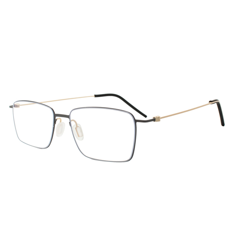 Fisher Rectangle Rimless Glasses