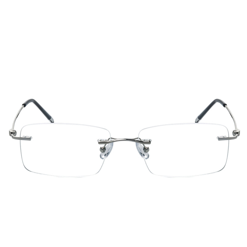 Nicholas Rectangle Rimless Glasses