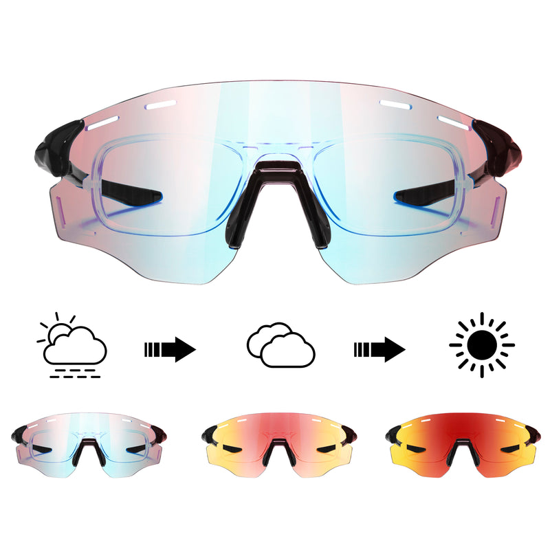 Rome Rectangle Acetate Prescription Cycling Sport Sunglasses Kit