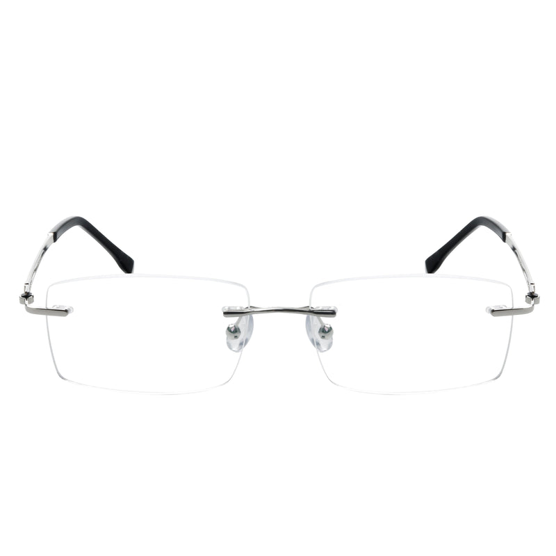 Alex Rectangle Rimless Glasses