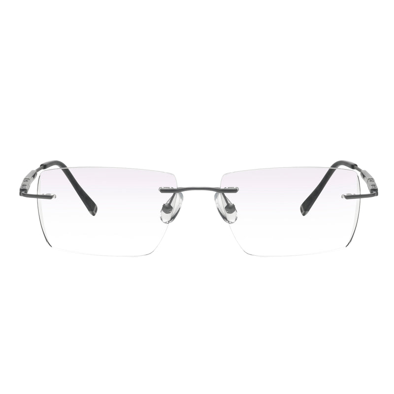 Murphy Rectangle Titanium Rimless Glasses