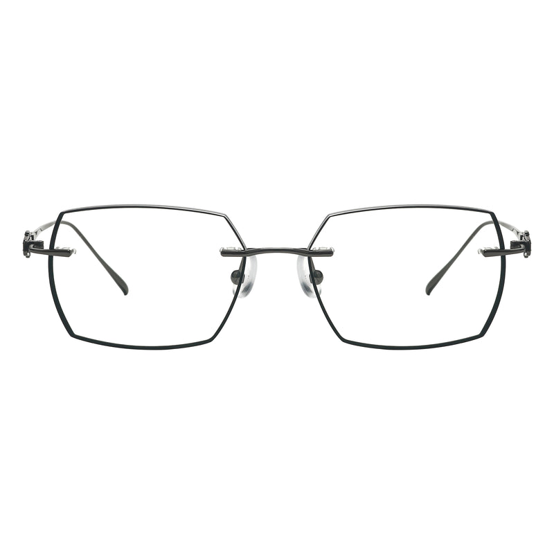 Brendan Rectangle Rimless Glasses