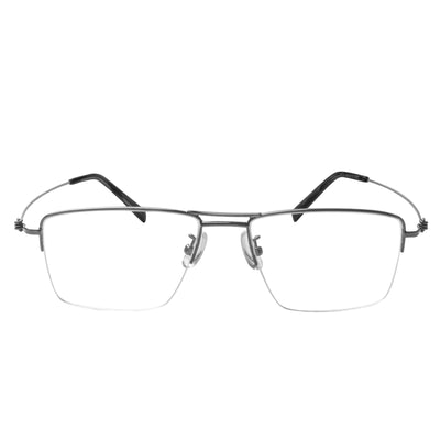 Bennett Rectangle Metal Half-rim Glasses
