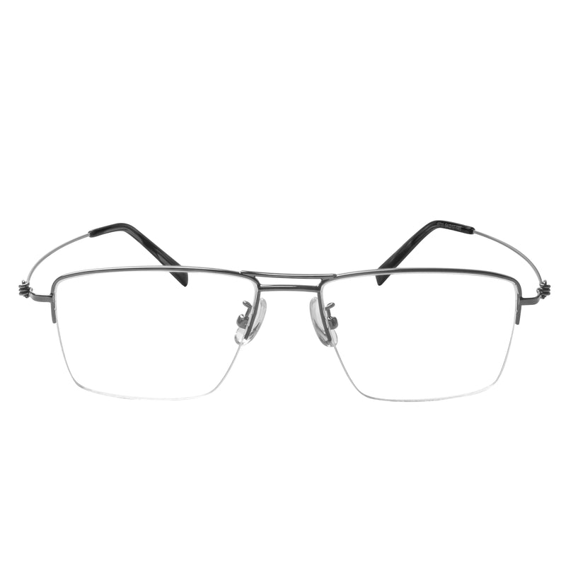 Bennett Rectangle Metal Half-rim Glasses