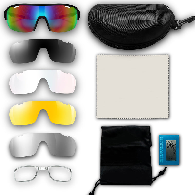 Dilan Rectangle Acetate Prescription Cycling Sport Sunglasses Kit