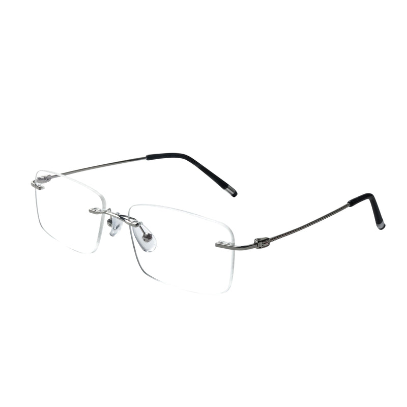 Nicholas Rectangle Rimless Glasses