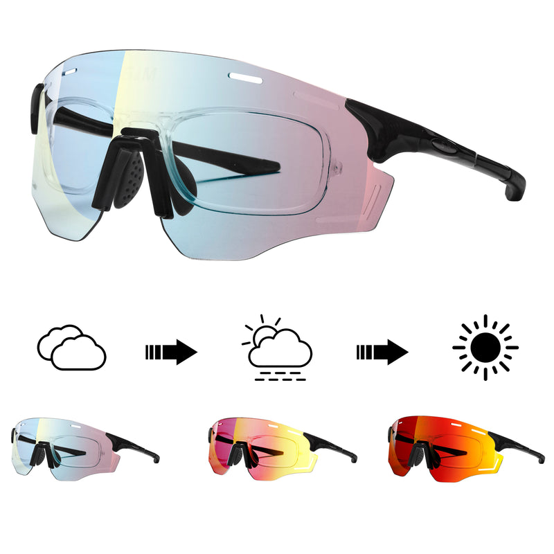 Rome Rectangle Acetate Prescription Cycling Sport Sunglasses Kit