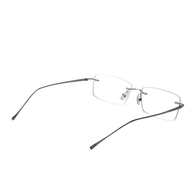 Everett Rectangle Metal Rimless Glasses