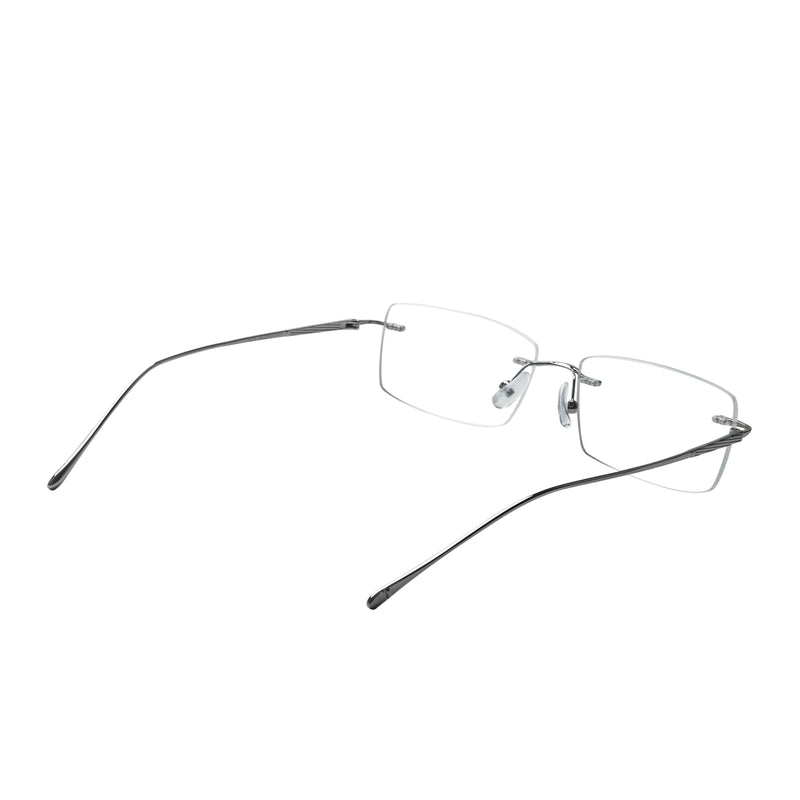 Everett Rectangle Metal Rimless Glasses