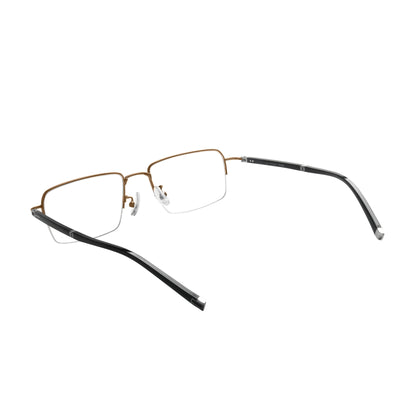 Jonathan Rectangle Metal Half-rim Glasses