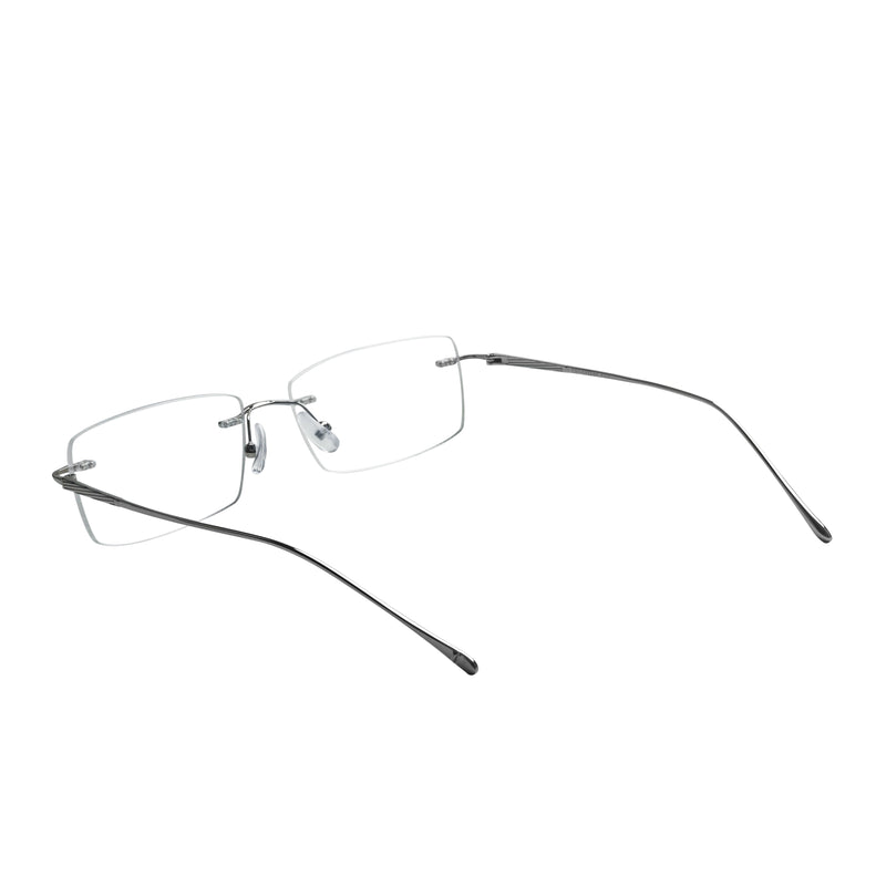 Everett Rectangle Metal Rimless Glasses