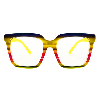 Indigo Acetate Rectangle Glasses