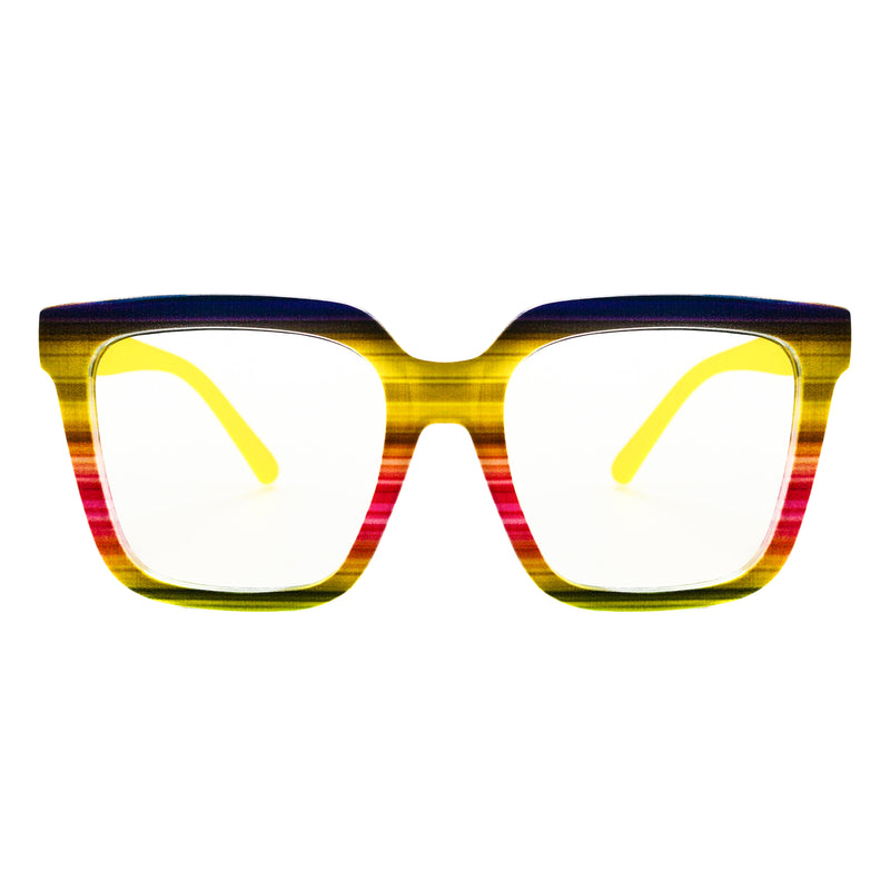 Indigo Acetate Rectangle Glasses