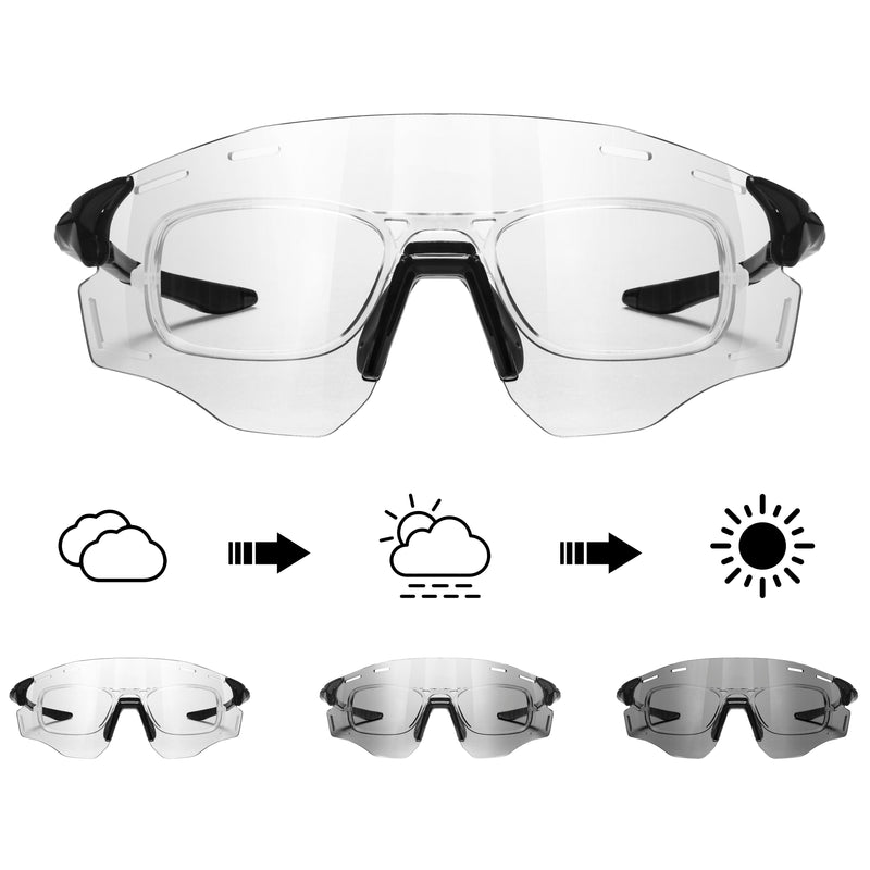 Rome Rectangle Acetate Prescription Cycling Sport Sunglasses Kit
