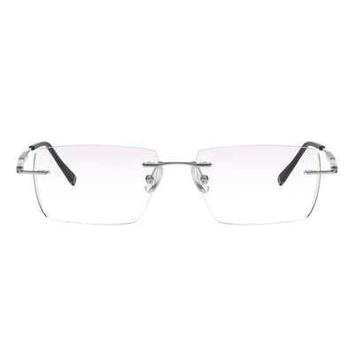 Justice Rectangle Titanium Rimless Glasses