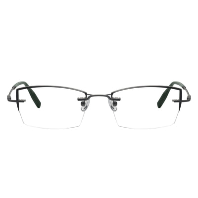 Demetrius Rectangle Rimless Glasses