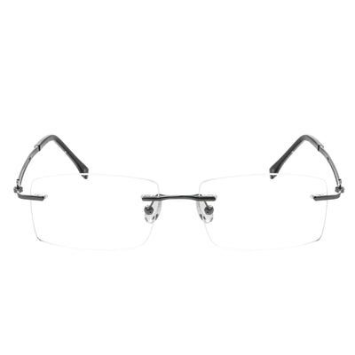 Alex Rectangle Rimless Glasses