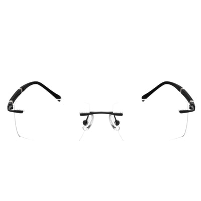 Adam Rectangle Rimless Glasses