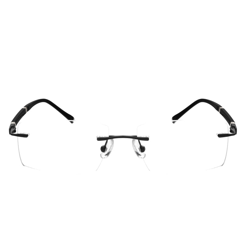 Adam Rectangle Rimless Glasses