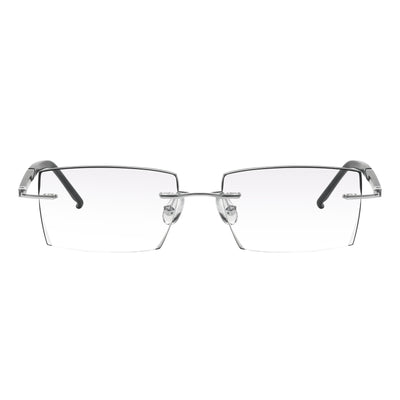 Rocky Rectangle Rimless Glasses