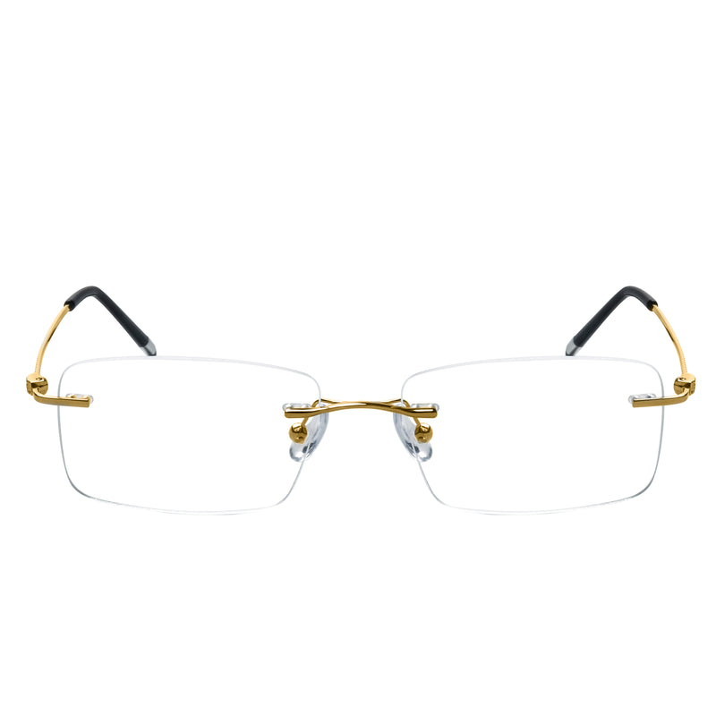 Nicholas Rectangle Rimless Glasses