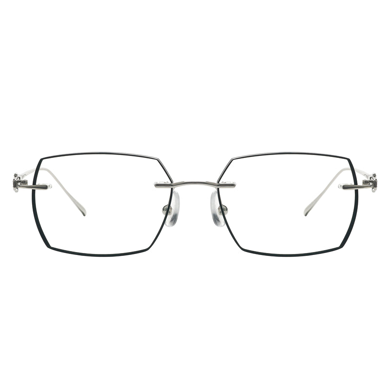 Brendan Rectangle Rimless Glasses