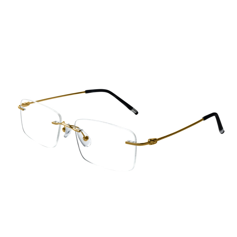 Nicholas Rectangle Rimless Glasses