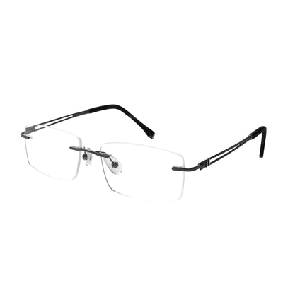 Alex Rectangle Rimless Glasses