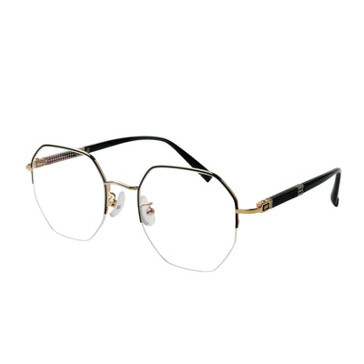 Beau Geometric Half-rim  Glasses