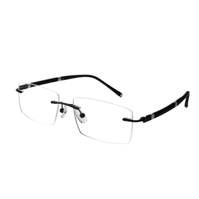 Adam Rectangle Rimless Glasses