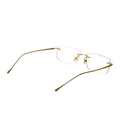 Everett Rectangle Metal Rimless Glasses