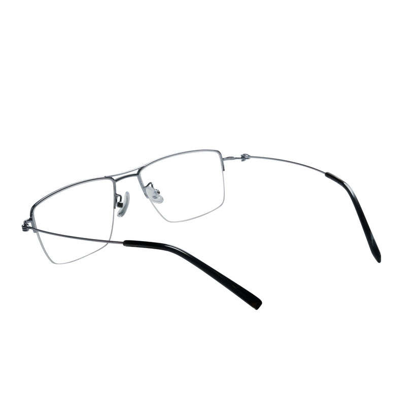 Bennett Rectangle Metal Half-rim Glasses
