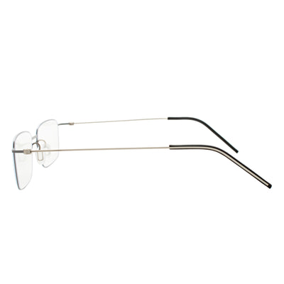 Fisher Rectangle Rimless Glasses